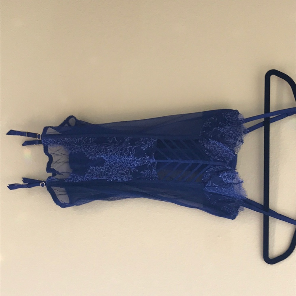 Blue lace Victoria’s Secret 32B corset